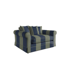 Salthrop Loveseat with Scatter Cushion in Woodland Stripe