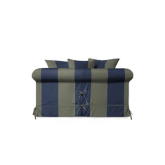 Salthrop Loveseat with Scatter Cushion in Woodland Stripe
