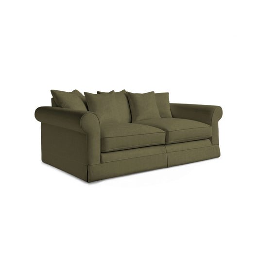 Salthrop Large Sofa with Scatter Cushion in Beatrice Olive