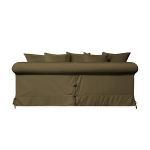 Salthrop Large Sofa with Scatter Cushion in Beatrice Olive