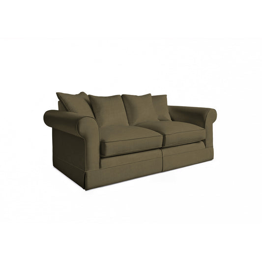 Salthrop Medium Sofa with Scatter Cushion in Beatrice Olive