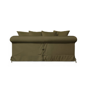 Salthrop Medium Sofa with Scatter Cushion in Beatrice Olive