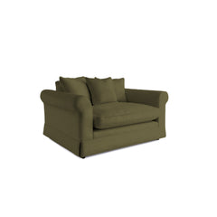 Salthrop Loveseat with Scatter Cushion in Beatrice Olive