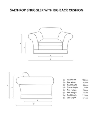 Salthrop Loveseat with Big Back Cushion in Boho Parchment
