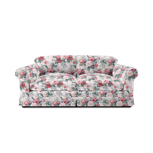 Salthrop Large Sofa with Big Back Cushions in English Garden Classic Rose - Made To Order