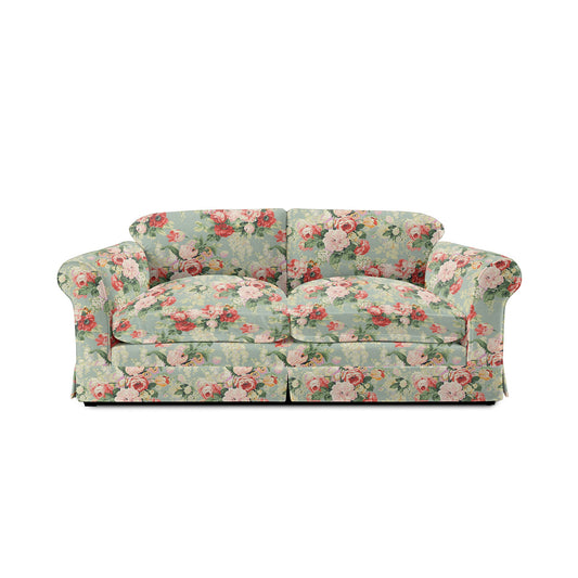 Barton Large Sofa with Big Back Cushions in English Garden Grey Skies - Made To Order (Available for quick ship)