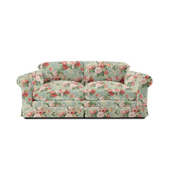 Barton Large Sofa with Big Back Cushions in English Garden Grey Skies - Made To Order (Available for quick ship)