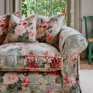 Barton Large Sofa with Scatter Cushions in English Garden Grey Skies - Made To Order