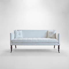 Sophia 3 seater sofa in Cotton Linen Snow Drop - Made to Order