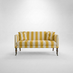Sophia 2 seater sofa in Dandelion Stripe - Made to Order