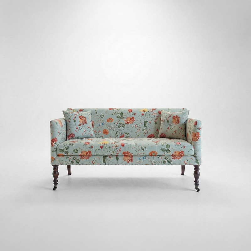 Sophia 2 seater sofa in Wildwood Duck Egg - Made to Order