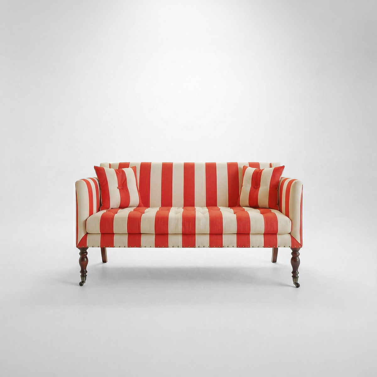 Sophia 2 seater sofa in Petunia Stripe - Made to Order