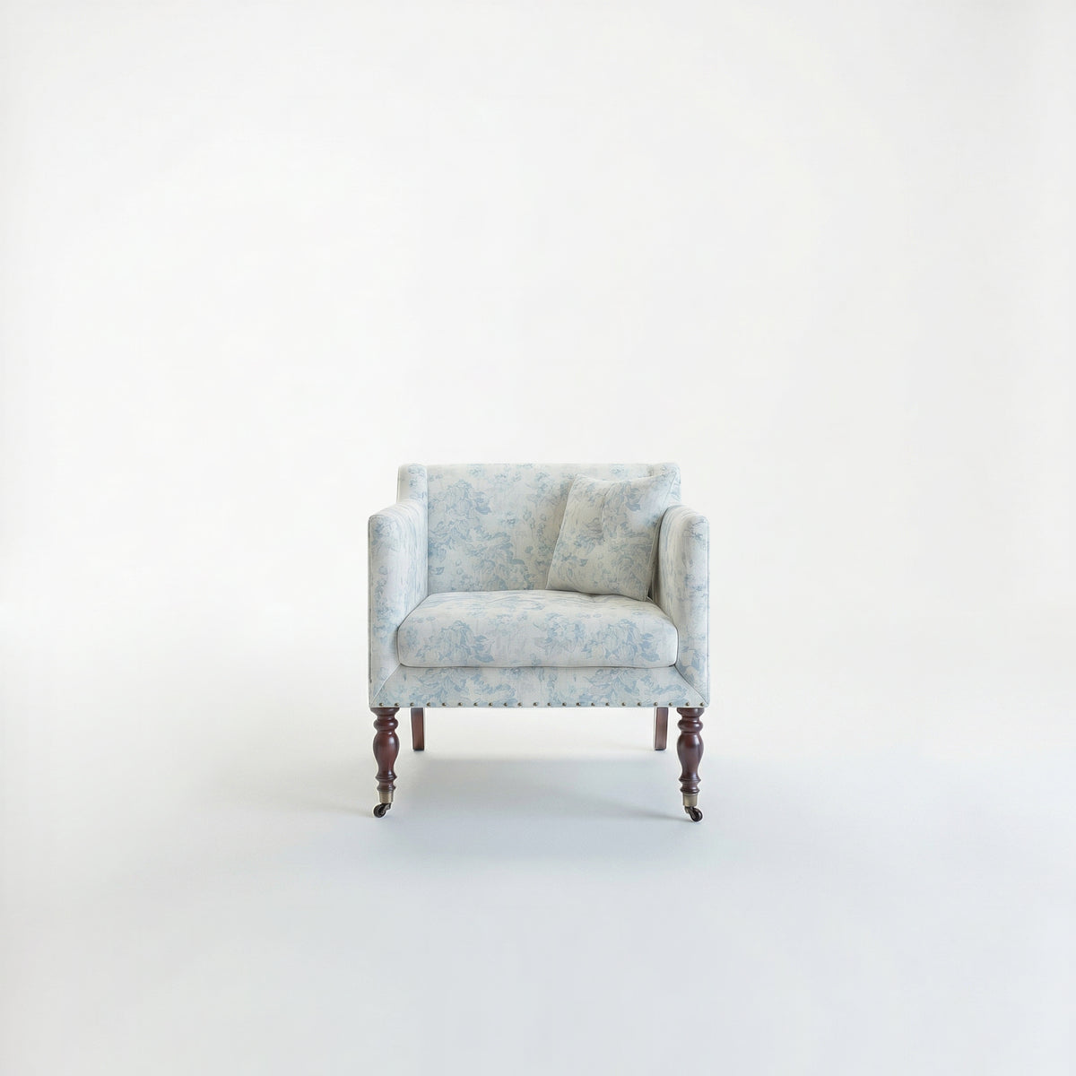 Sophia Armchair in Midsummer Faded Blue - Made to Order