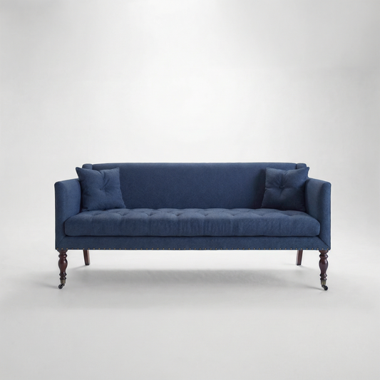 Sophia 3 seater sofa in Cotton Linen Inkspot - Made to Order