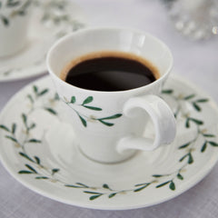 Amor Porcelain Espresso Cup and Saucer - Set of Two
