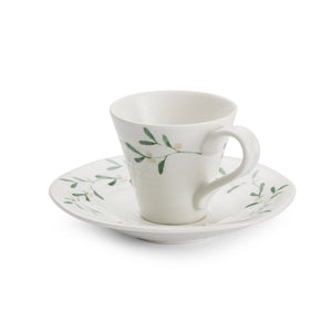 Amor Porcelain Espresso Cup and Saucer - Set of Two