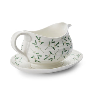 Amor Porcelain Gravy Boat and Stand
