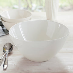 Cream Arbor Serving Bowl