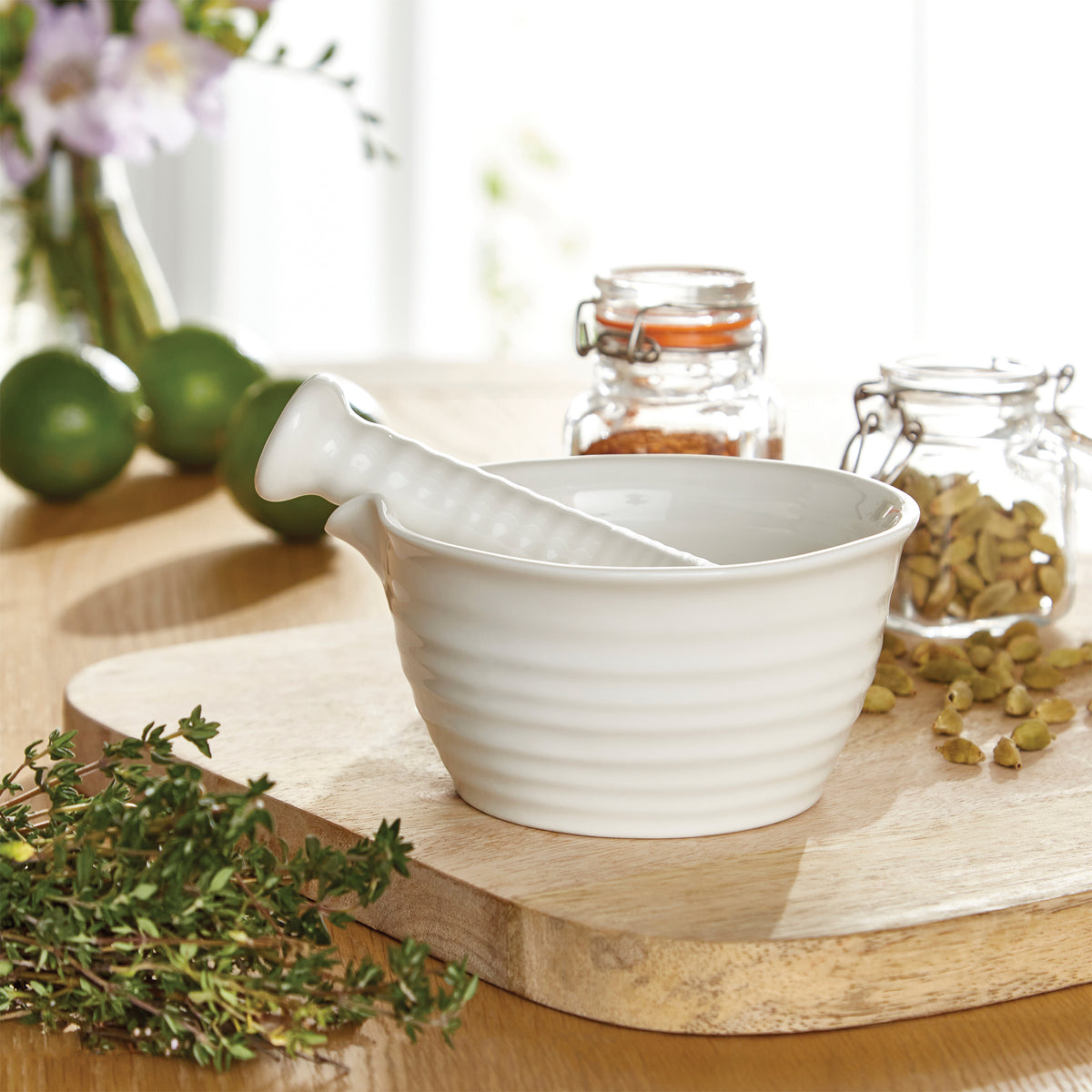 White Porcelain Pestle & Mortar