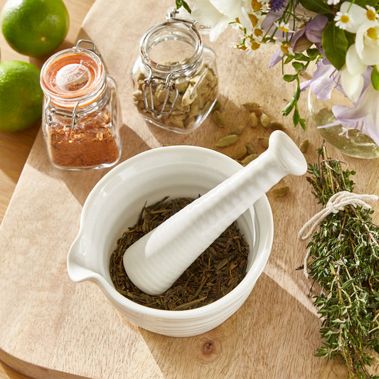 White Porcelain Pestle & Mortar