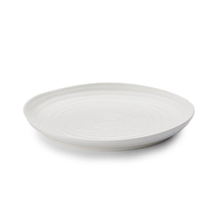 White Porcelain Coupe Dinner Plates - Set of 4