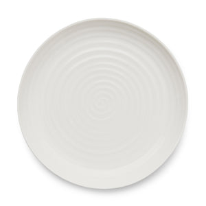 White Porcelain Coupe Dinner Plates - Set of 4