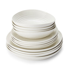 White Porcelain Coupe Twelve Piece Set