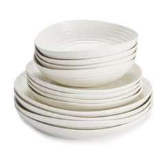White Porcelain Coupe Twelve Piece Set