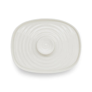 White Porcelain Covered Butter Dish