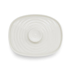 White Porcelain Covered Butter Dish