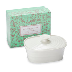 White Porcelain Covered Butter Dish