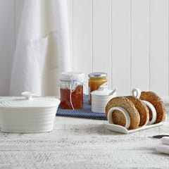 White Porcelain Covered Butter Dish