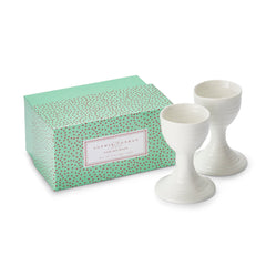 White Porcelain Egg Cups - Set of Two