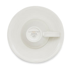 White Porcelain Espresso Cup & Saucer - Set of Two