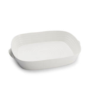 White Porcelain Handled Roasting Dish