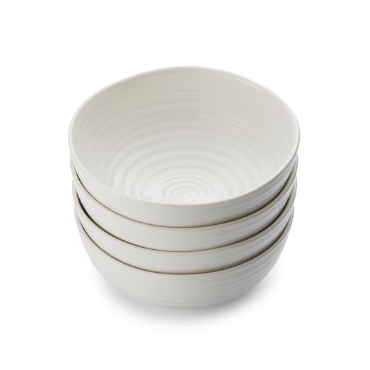 White Porcelain Noodle Bowl - Set of Four