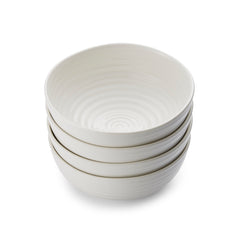 White Porcelain Noodle Bowl - Set of Four