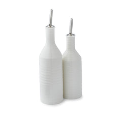 White Porcelain Oil & Vinegar Drizzler Set