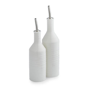 White Porcelain Oil & Vinegar Drizzler Set