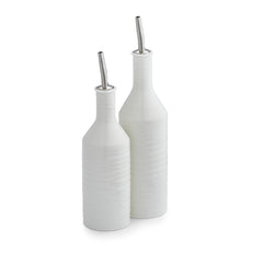 White Porcelain Oil & Vinegar Drizzler Set