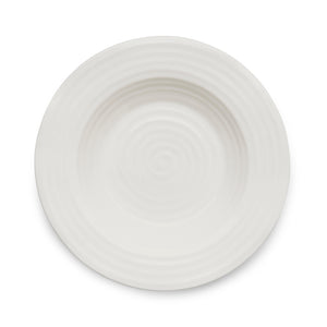 White Porcelain Rimmed Soup Plate - Set of 4