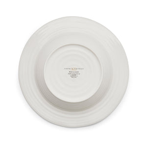 White Porcelain Rimmed Soup Plate - Set of 4