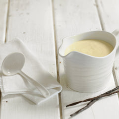White Porcelain Sauce Jug & Mini Ladle
