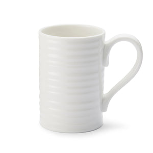 White Porcelain Tall Mugs - Set of Four