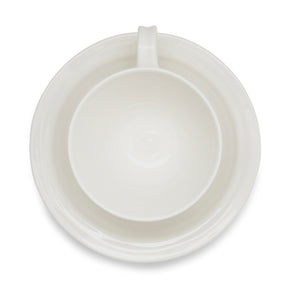White Porcelain Tea Cup & Saucer - Set of Four