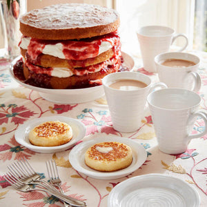 White Porcelain Tea Plate - Set of Four