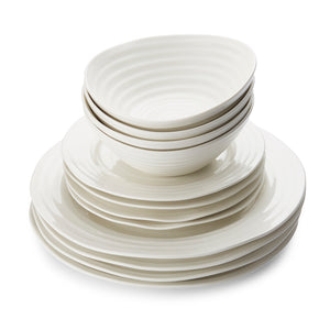 White Porcelain Twelve Piece Dining Set