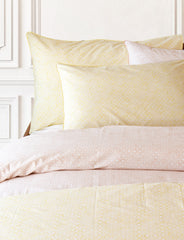 Alyssum King Size Duvet Cover and 2 Standard Pillowcases Set - Yellow