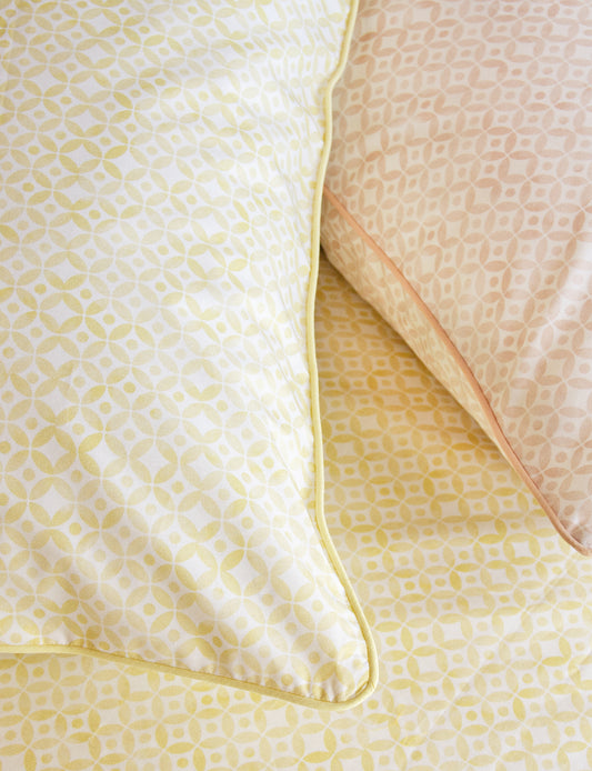 Alyssum Double Duvet Cover and 2 Standard Pillowcases Set - Yellow