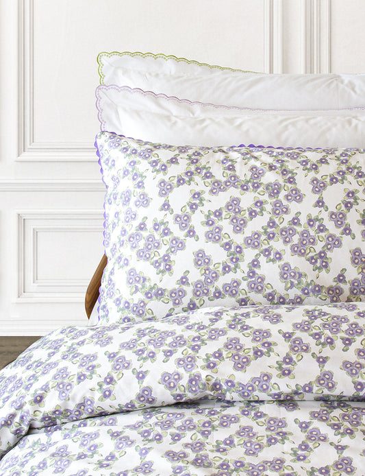 Camelia Double Duvet Cover and 2 Standard Pillowcases Set - Lilac